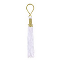 White Tassel Keychain